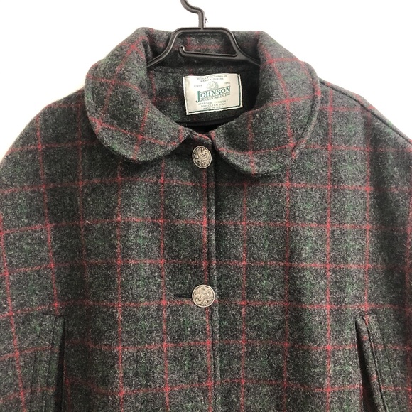 Johnson Woolen Mills Plaid Cape Vintage - Picture 2 of 16